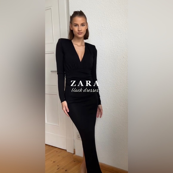 Zara DRAPED KNITWEAR DRESS. - Picture 3 of 9